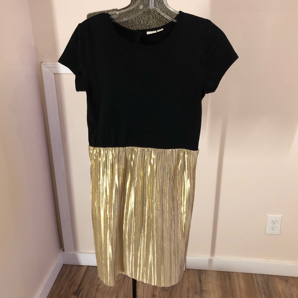Gap Kids Black & Gold T-shirt Dress